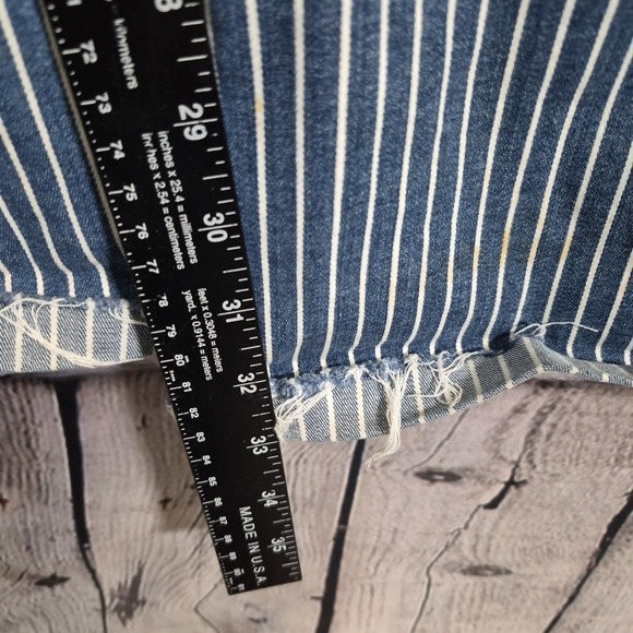 Judy Blue Jeans Womens 5/27 Railroad Striped Super Flare Stretch Denim - Picture 12 of 16